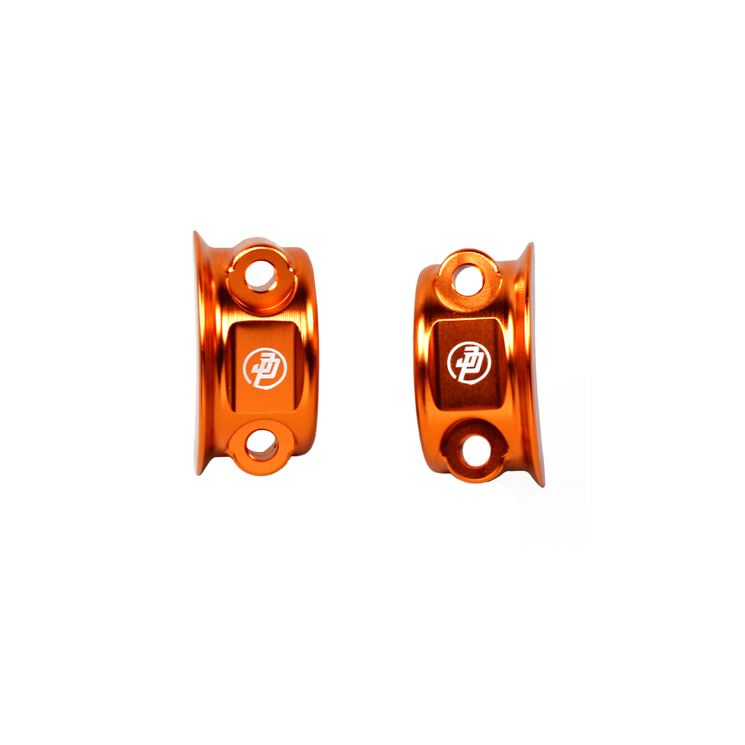 Orange Left& Right Handlebar Clamp Lever Bracket for Harley Davidson 08-23 Touring - 0