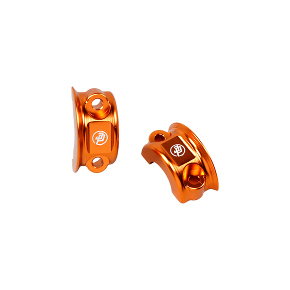 Orange Left& Right Handlebar Clamp Lever Bracket for Harley Davidson 08-23 Touring