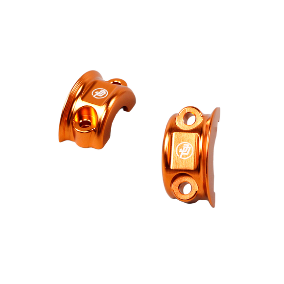 Orange Left& Right Handlebar Clamp Lever Bracket for Harley Davidson 08-23 Touring