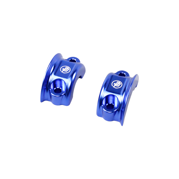 Blue Left& Right Handlebar Clamp Lever Bracket for Harley Davidson 08-23 Touring