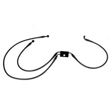 Smoky Black Brake Lines Kit for Harley Davidson 12-17 Dyna Models with ABS - 0