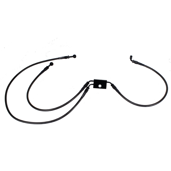 Smoky Black Brake Lines Kit for Harley Davidson 2018- later Softail with ABS