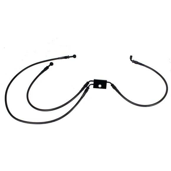 Smoky Black Brake Lines Kit for Harley Davidson 2018- later Softail with ABS