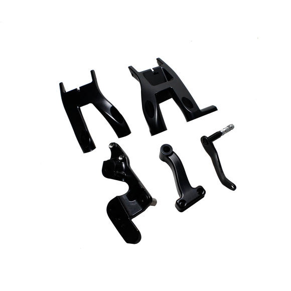 Black Floorboard Foot Controls Kit for 18-UP FX Softail