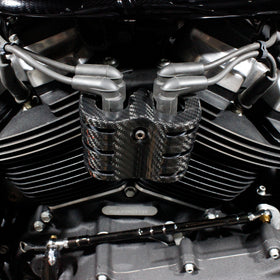 Carbon Fiber Iginition Coil Trim Cover Fits Harely Davidson 2018-23 M8 Engines - 0