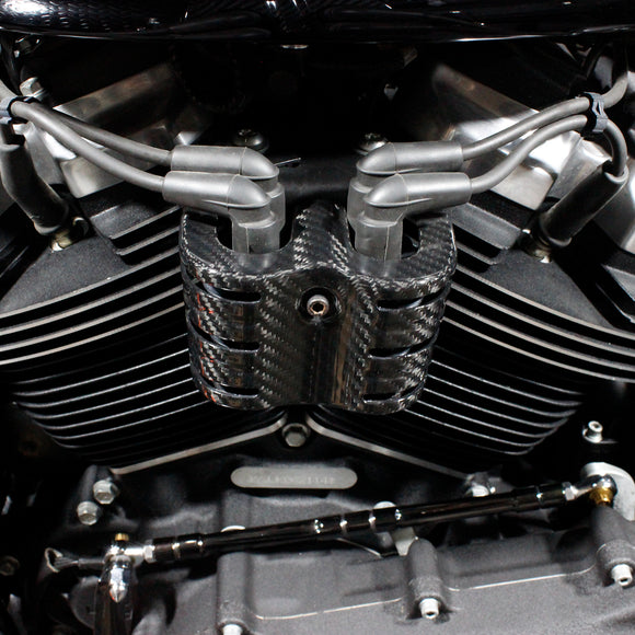 Carbon Fiber Iginition Coil Trim Cover Fits Harely Davidson 2018-23 M8 Engines