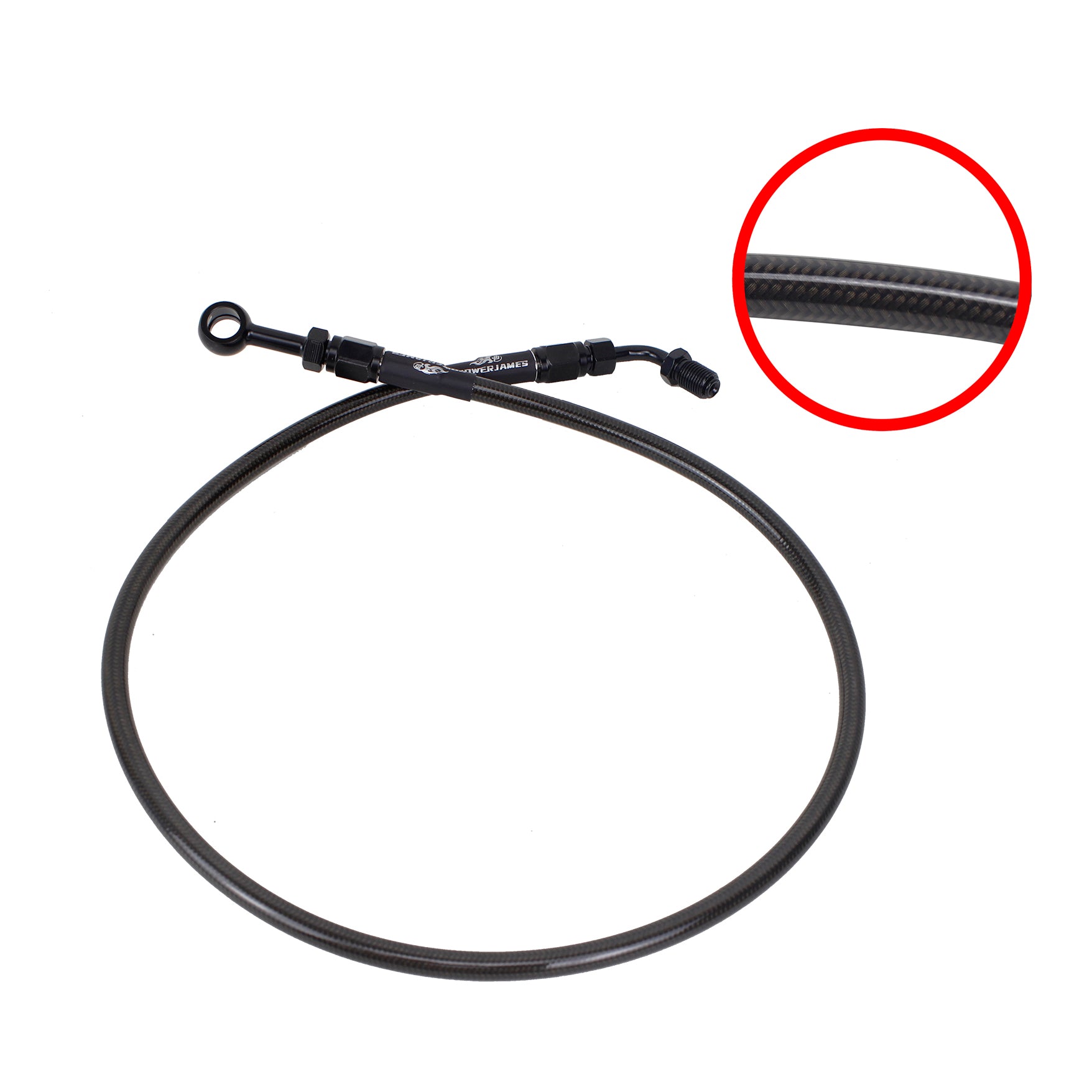 27.5" Smokey Black Upper Brake Line for Harley  Softail 18-Later Models