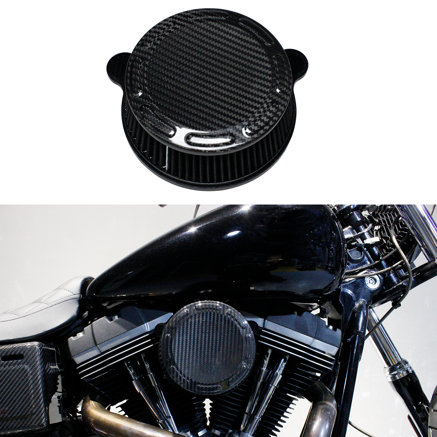 Carbon Fiber Air Filter for Harley Davidson Touring Softail Dyna