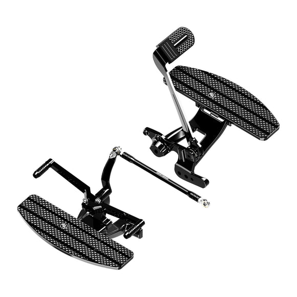 Black Floorboard Foot Controls Kit for 18-UP FX Softail