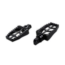 Black Passenger Footpegs for Harley Davidson 1984-2017 Dyna Softail FX Models-3