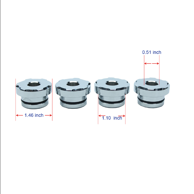 Handlebar Damper Bushing Kit- Chrome - 0