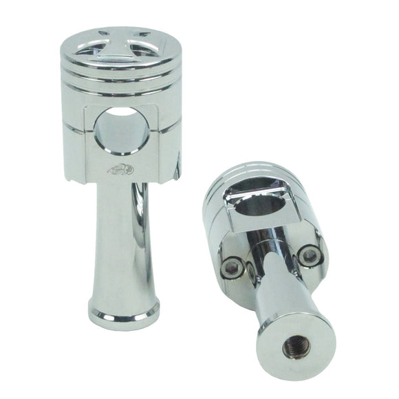 Piston Design -1.0" Risers Kit -4.3" Height- Chrome