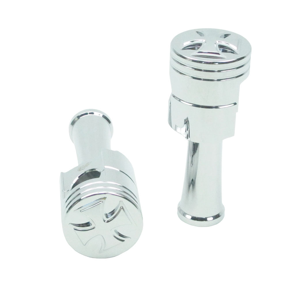 Piston Design -1.0" Risers Kit -4.3" Height- Chrome