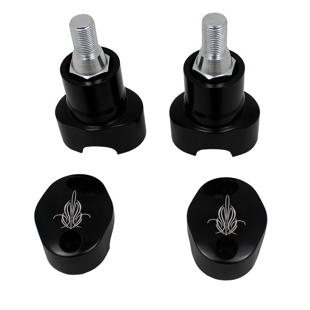 3" Black Risers Kit for Harley