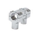 CNC 1 1/4" Handlebar Clamp 2.4" Riser Kit For Harley Softail Dyna Street Fat Bob-3