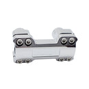 CNC 1 1/4" Handlebar Clamp 2.4" Riser Kit For Harley Softail Dyna Street Fat Bob-4