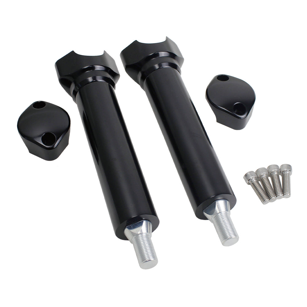 8.0 " Tall Black Handlebar Risers Kit for Harley Davidson Softail Springer Models