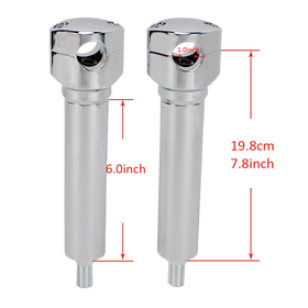 8.0‘’Tall  Handlebar Risers Kit for Harley Davidson Springer Models with 1.0 Inch Clamping - 0