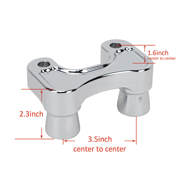 2 3/8" Tall Handlebar Risers Adapter for Harley Davidson Touring Dyna Softail