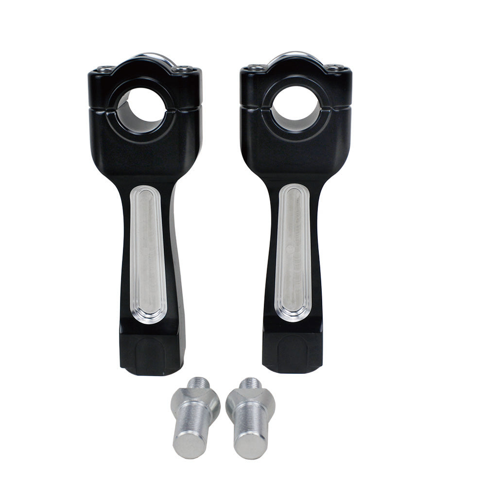 Piston-Design 5.9" Tall Handlebar Risers with Clamp for Harley Davidson Springer Softail