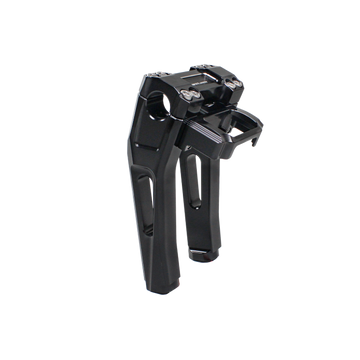 8.0" Tall Black Pullback Handlebar Risers Kit for Harley Davidson Softail Dyna Road King