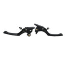 Adjustable Clutch and Brake Levers Kit for Softail 18-later Black-2