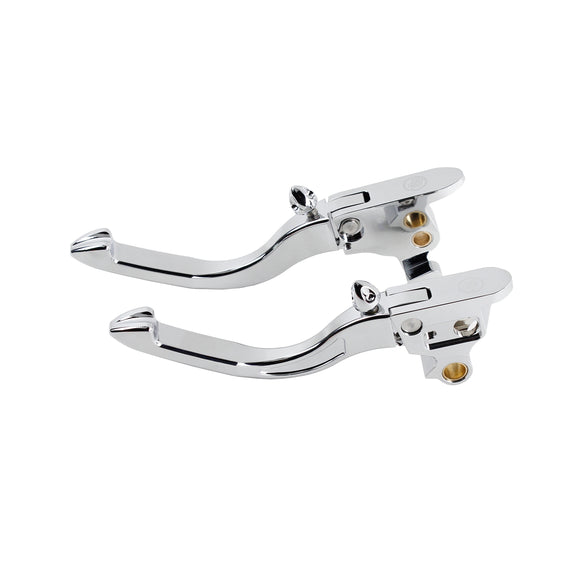 Chrome Adjustable Brake Clutch Lever for Harley Davidson Softail 2018-2023