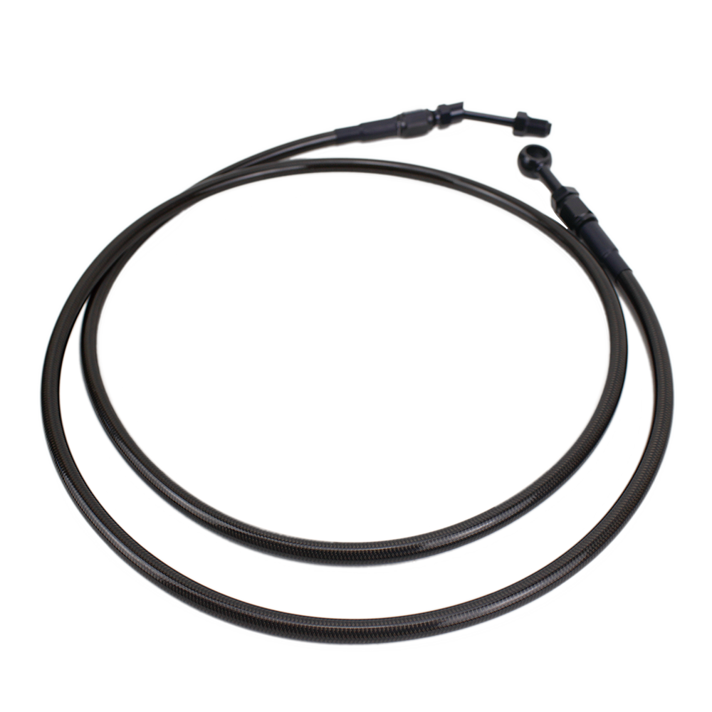 66.9" Smoky Black Braided Hydraulic Clutch Cable for Harley Touring 14-16 Models