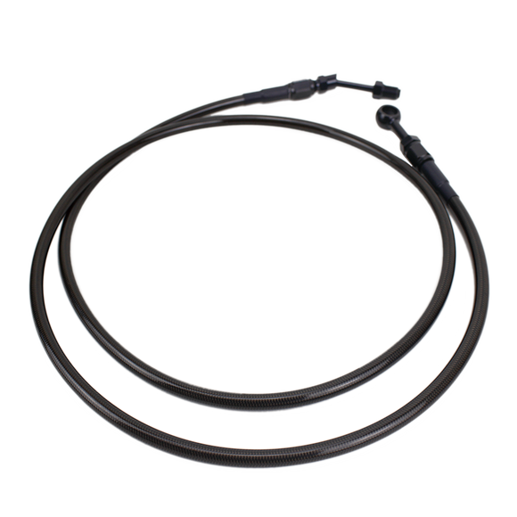 82.7" Smoky Black Braided Hydraulic Clutch Cable for Harley Touring 14-16 Models