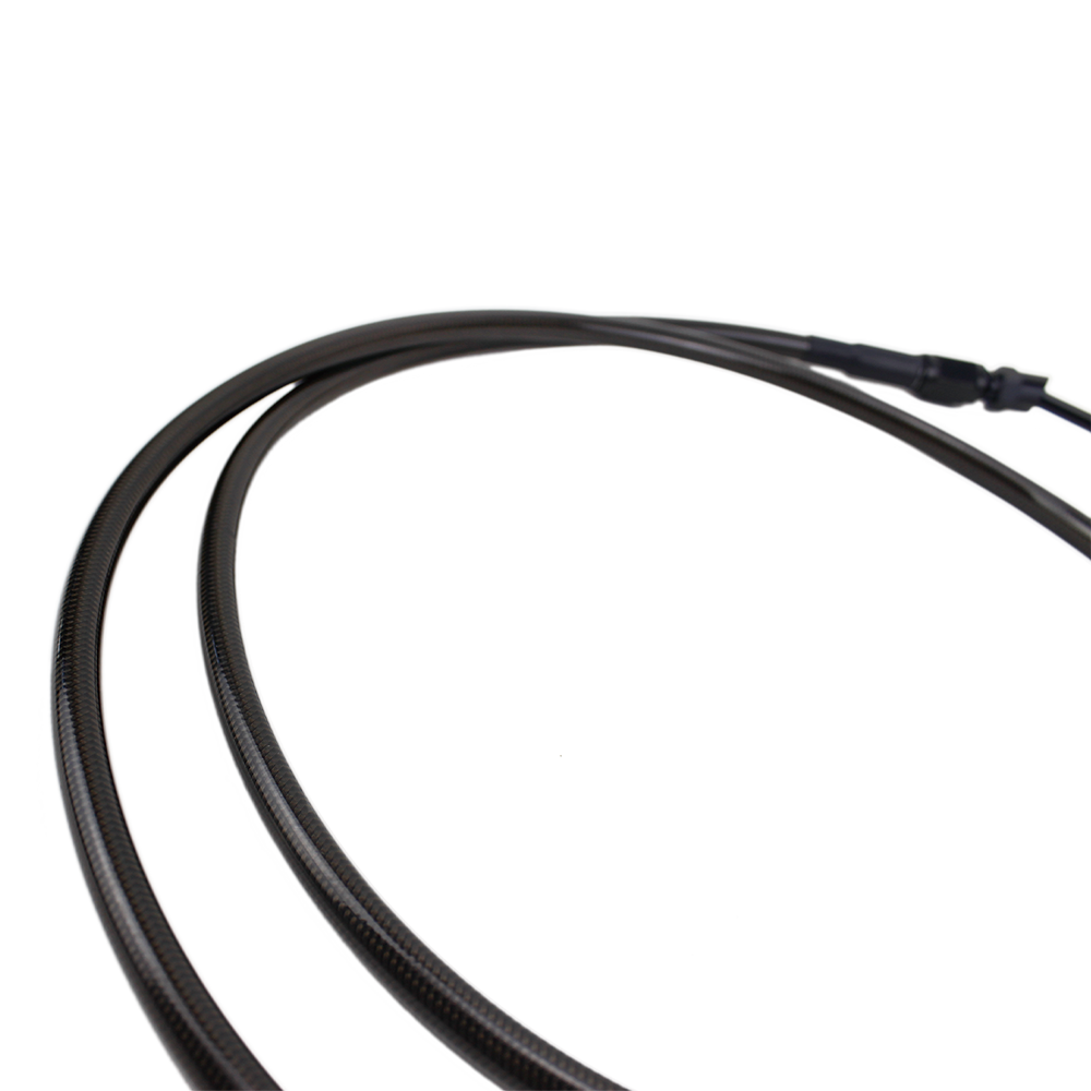 66.9" Smoky Black Braided Hydraulic Clutch Cable for Harley Touring 14-16 Models