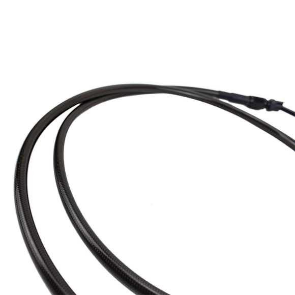 82.7" Smoky Black Braided Hydraulic Clutch Cable for Harley Touring 14-16 Models