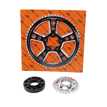 55-Tooth 530 Chain Wheel Conversion Kit for Harley Davidson 07-Later 6 Speed Models