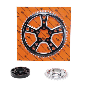 55-Tooth 530 Chain Wheel Conversion Kit for Harley Davidson 07-Later 6 Speed Models - 0