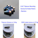 5/16" Titanium Mounting Screws for Brake Rotors-Colorful-5