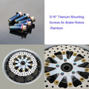 5/16" Titanium Mounting Screws for Brake Rotors-Colorful-2