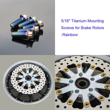 5/16" Titanium Mounting Screws for Brake Rotors-Colorful - 0