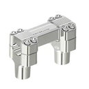 1.0" Risers Kit -Black-2.4" Height- Chrome-1