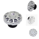 Designer Style Fuel Tank Caps - Chrome-5