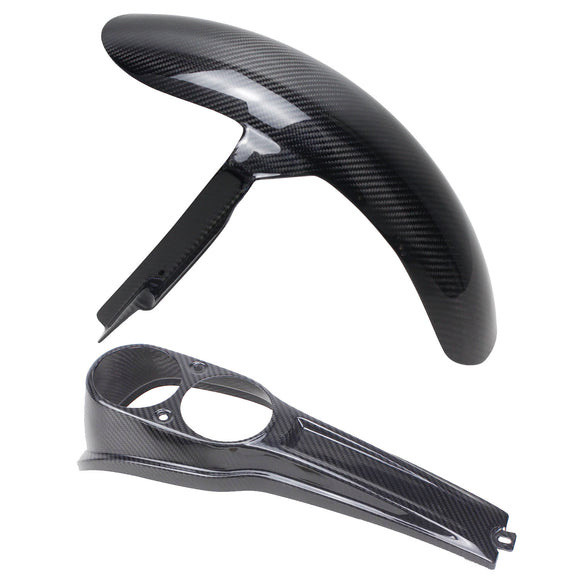 Black Carbon Fiber Front Fender for Harley Davidson 2020 2021 Low Rider S 2022 ST