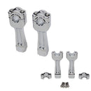 Pisrton Rod 1.0" Inch Risers Kit - 5.9" Height-Chrome-5