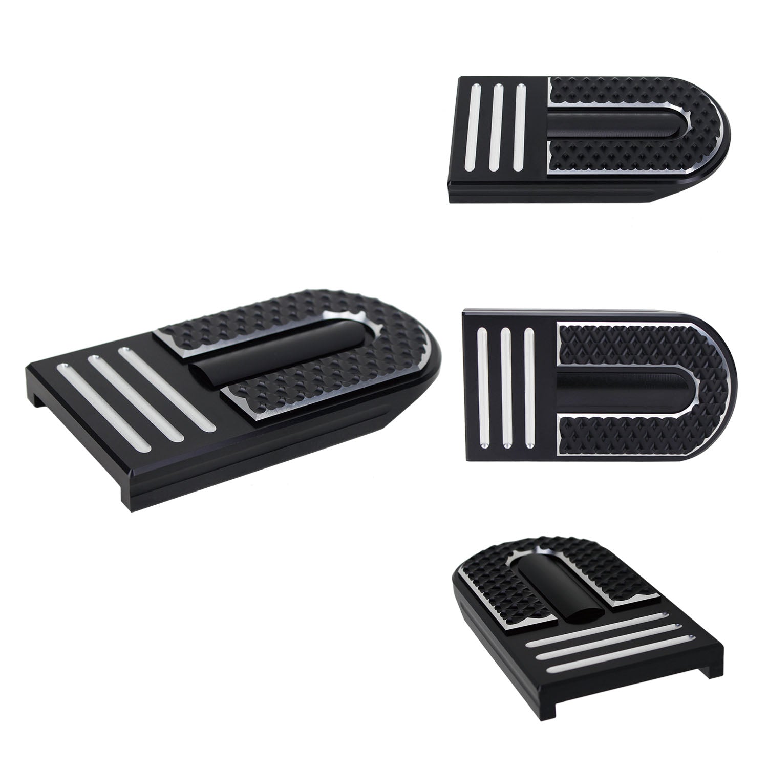  CNC Large Rear Brake Pedal Pad Cover for Harley Dyna Softail Touring and Trike Models - 0