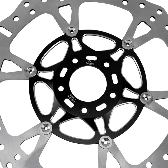 14.0" Black Front Brake Rotor for Touring-6 Spokes