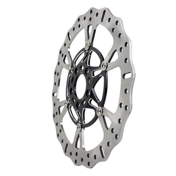 14.0" Black Front Brake Rotor for Touring-6 Spokes