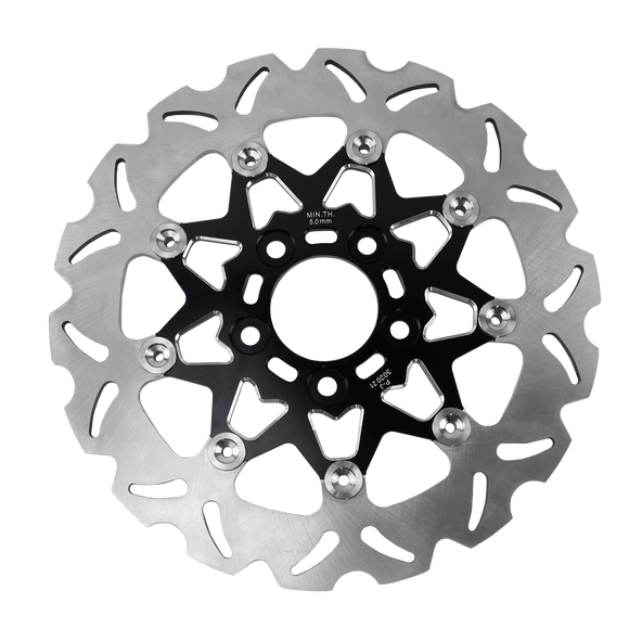 11.5" Black Rear Brake Rotor- 9 Spokes