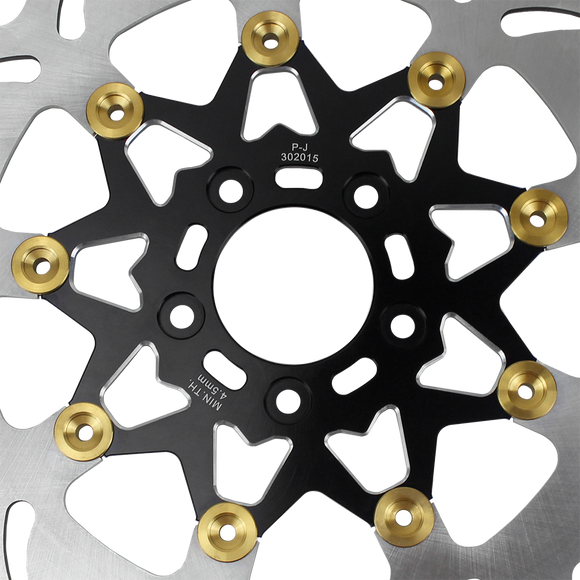 Black& Gold 11.8" Front Brake Rotor- 9 Spoke
