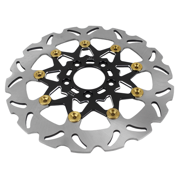 Black& Gold 11.8" Front Brake Rotor- 9 Spoke