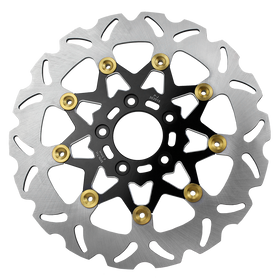 Black& Gold 11.8" Front Brake Rotor- 9 Spoke