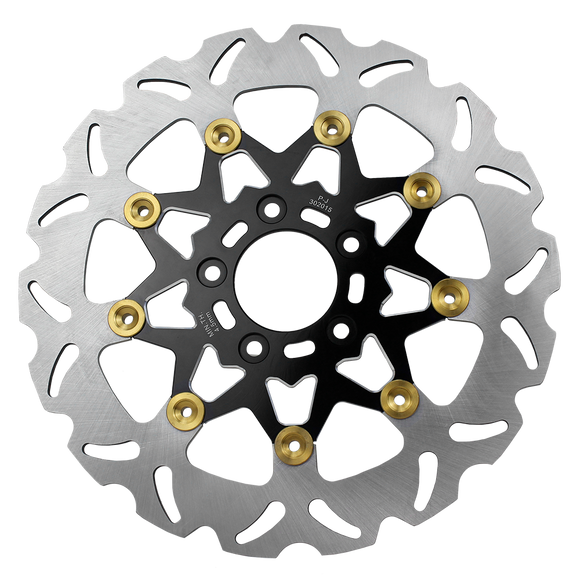 Black& Gold 11.8" Front Brake Rotor- 9 Spoke