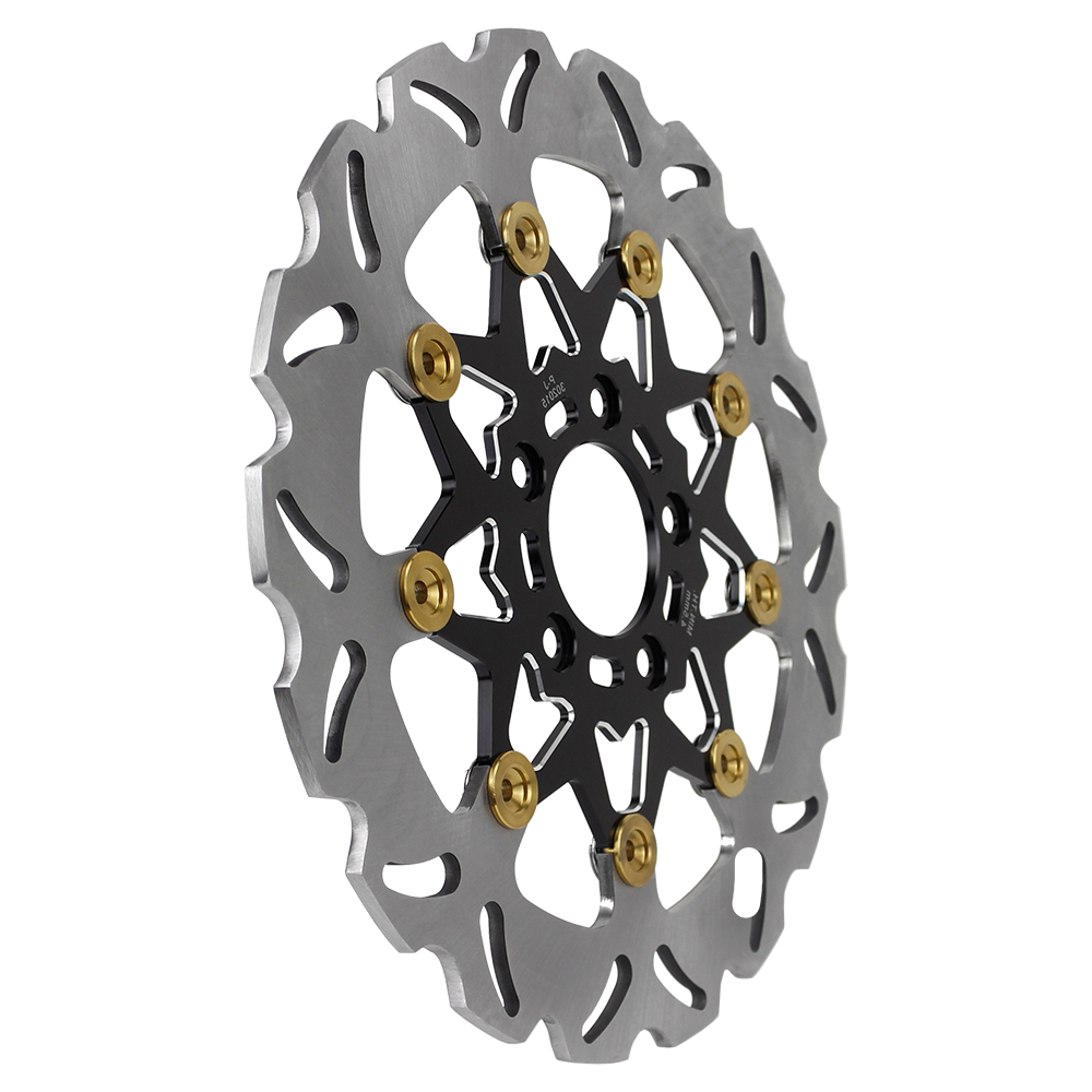 Black& Gold 11.8" Front Brake Rotor- 9 Spoke