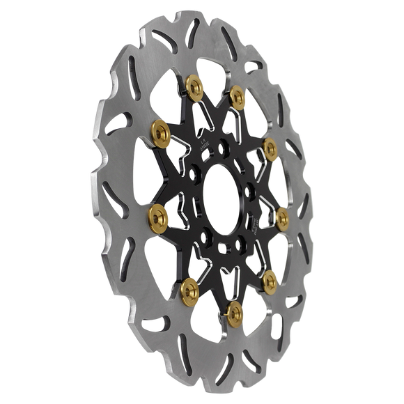 Black& Gold 11.8" Front Brake Rotor- 9 Spoke
